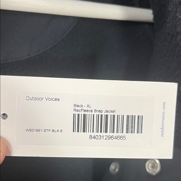 NWT Outdoor Voices RecFleece Snap Jacket Womens in Black Size XL - Picture 9 of 9